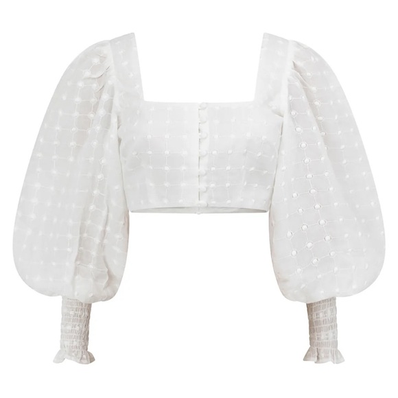 🔆 Sabo Skirt White Mini Skirt Crop Top Set - Size Small - Picture 4 of 5